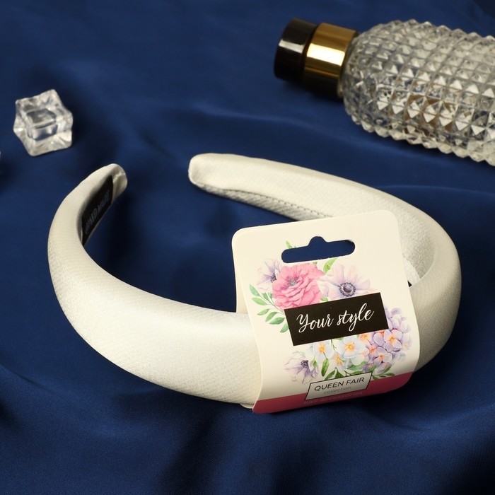 Ободок для волос Ободок для волос "Лира" 3 см, бежевый