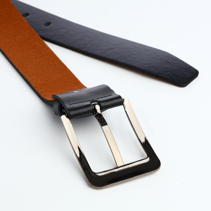 Ремень мужской, винт, ширина 3,5 см, пряжка металл, цвет чёрный Ремень мужской, винт, ширина 3,5 см, пряжка металл, цвет чёрный