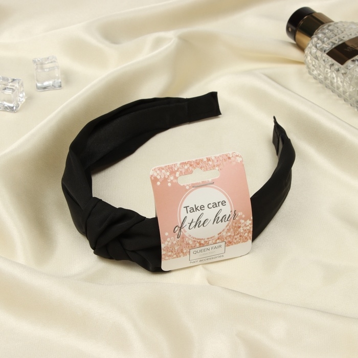 Ободок для волос Ободок для волос "Кокетка" 3 см, чёрный