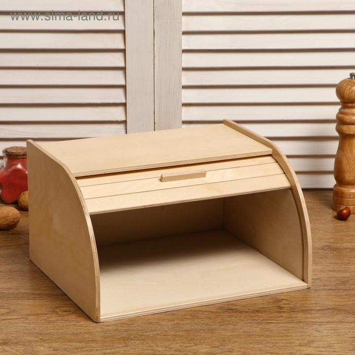 Хлебница деревянная "Корица", прозрачный лак, 29&times;24.5&times;16.5 см