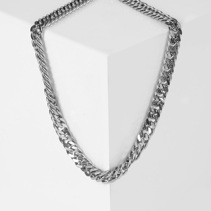 Цепь «Гладиатор» узкие звенья, цвет серебро, 50 см Цепь «Гладиатор» узкие звенья, цвет серебро, 50 см