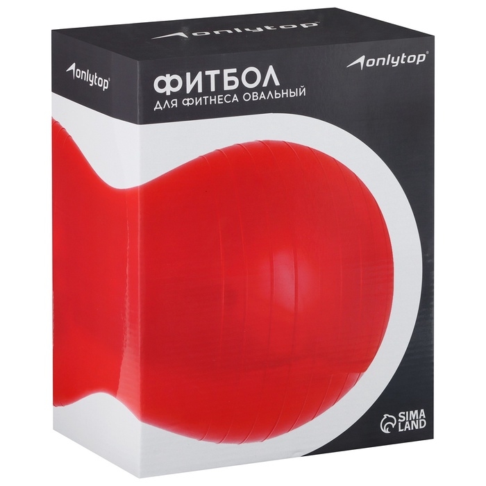 Фитбол овальный ONLYTOP, 77х40х40 см, 900 г, цвета МИКС Фитбол овальный ONLYTOP, 77х40х40 см, 900 г, цвета МИКС