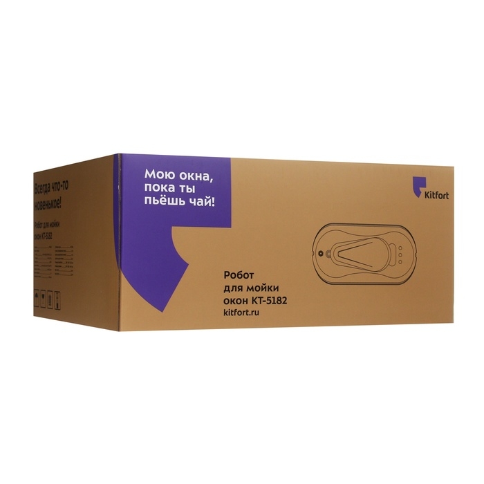 Робот-мойщик окон Kitfort KT-5182, 80 Вт, 5.5 мин/м2, от АКБ, белый Робот-мойщик окон Kitfort KT-5182, 80 Вт, 5.5 мин/м2, от АКБ, белый