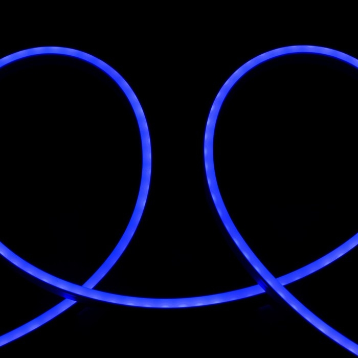 Гибкий неон Luazon Lighting 6 × 12 мм, IP65, 5 м, SMD2835, 120 LED/м, 12 В, свечение синее Гибкий неон Luazon Lighting 6 × 12 мм, IP65, 5 м, SMD2835, 120 LED/м, 12 В, свечение синее