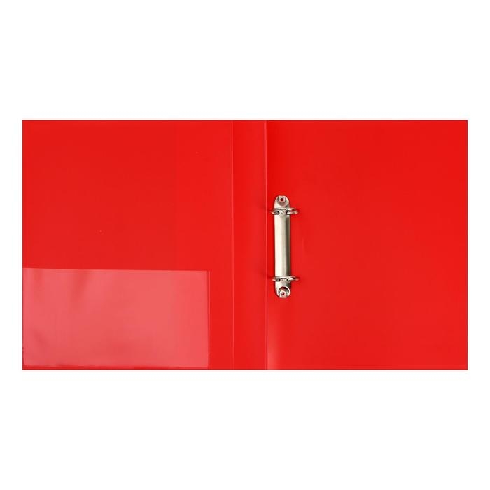 Папка на 2 кольцах А4, Calligrata, 40 мм, 700 мкм, карман на торце, красная Папка на 2 кольцах А4, Calligrata, 40 мм, 700 мкм, карман на торце, красная