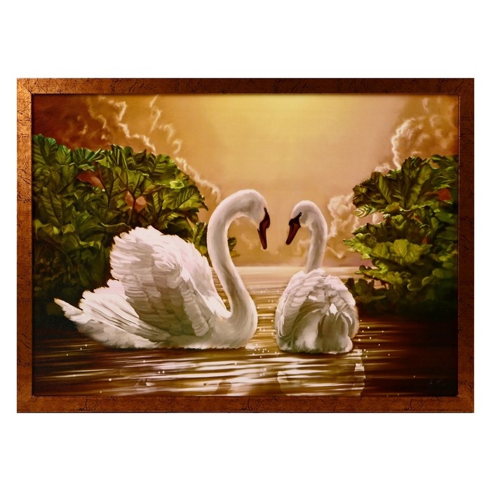 Картина  Картина "Сказочны лебеди" 56*76 см МИКС