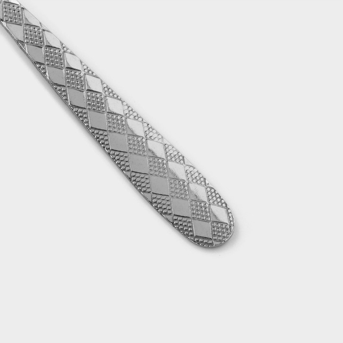 Набор ложек чайных из нержавеющей стали Доляна «Ромб», без золота, длина 15 см, 6 шт, цвет серебряный Набор ложек чайных из нержавеющей стали Доляна «Ромб», без золота, длина 15 см, 6 шт, цвет серебряный