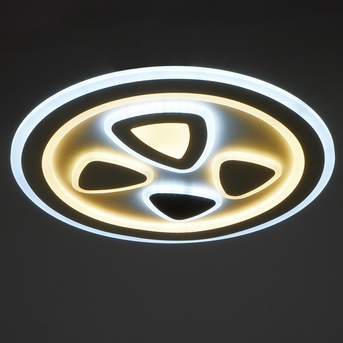 Светильник с ПДУ 660612N LED 160Вт 3 режима 3000-6000К диммер белый 49х49х4 см BayerLux