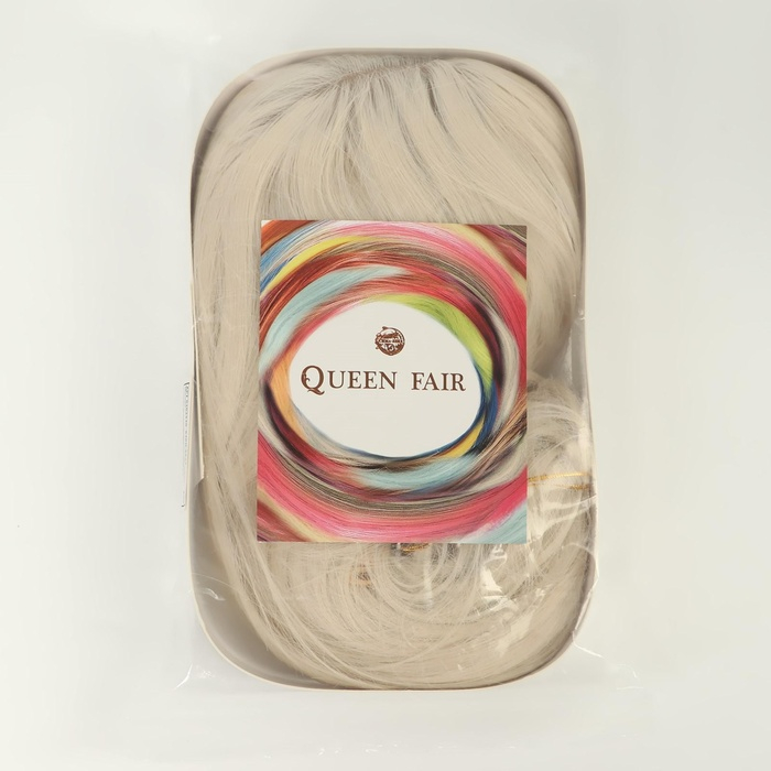 Парик искусственный, с чёлкой, имитация кожи, 30 см, цвет молочный Парик искусственный, с чёлкой, имитация кожи, 30 см, цвет молочный