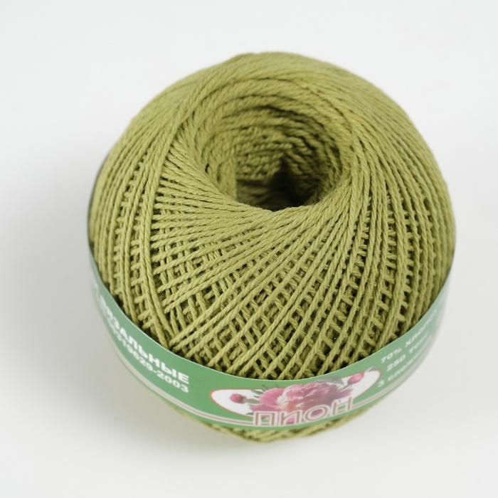 Нитки вязальные Нитки вязальные "Пион" 200м/50гр 70% хлопок, 30% вискоза цвет 2702