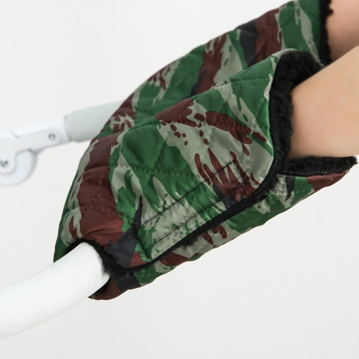 Муфта на ручку коляски, стеганная, цвет камуфляж Муфта на ручку коляски, стеганная, цвет камуфляж
