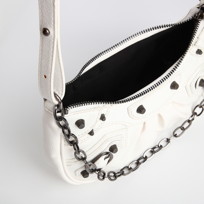 Сумка женская кросс-боди, на молнии, цвет белый Сумка женская кросс-боди, на молнии, цвет белый