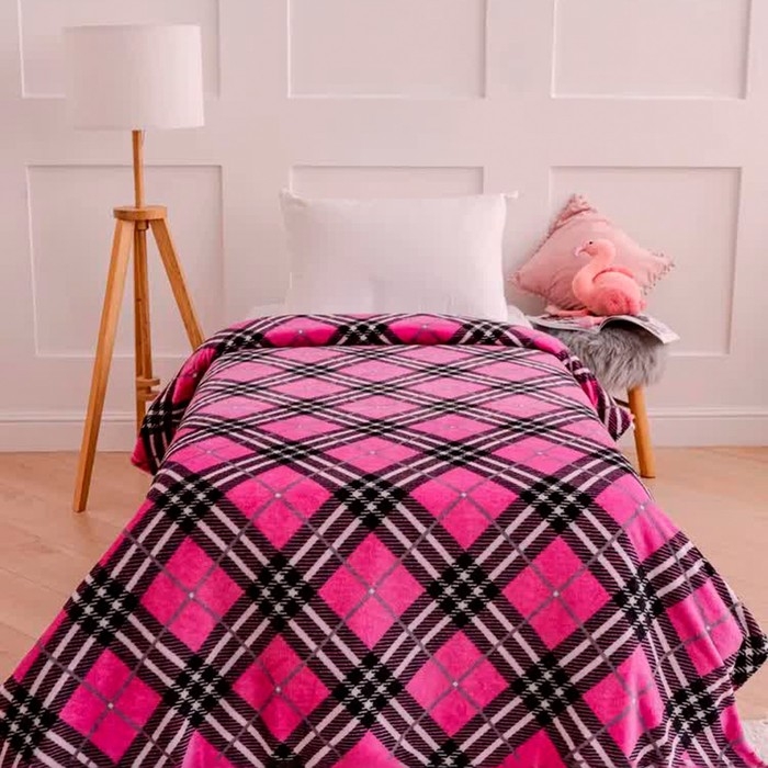 Плед Павлина FREEDom Клетка BlackPink 150х200см, аэрософт 190г/м, пэ100% Плед Павлина FREEDom Клетка BlackPink 150х200см, аэрософт 190г/м, пэ100%