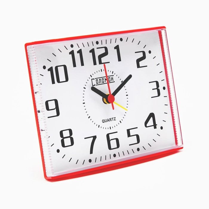 Часы настольные будильник Часы настольные будильник "Соломон", 14 х 10 см, красный