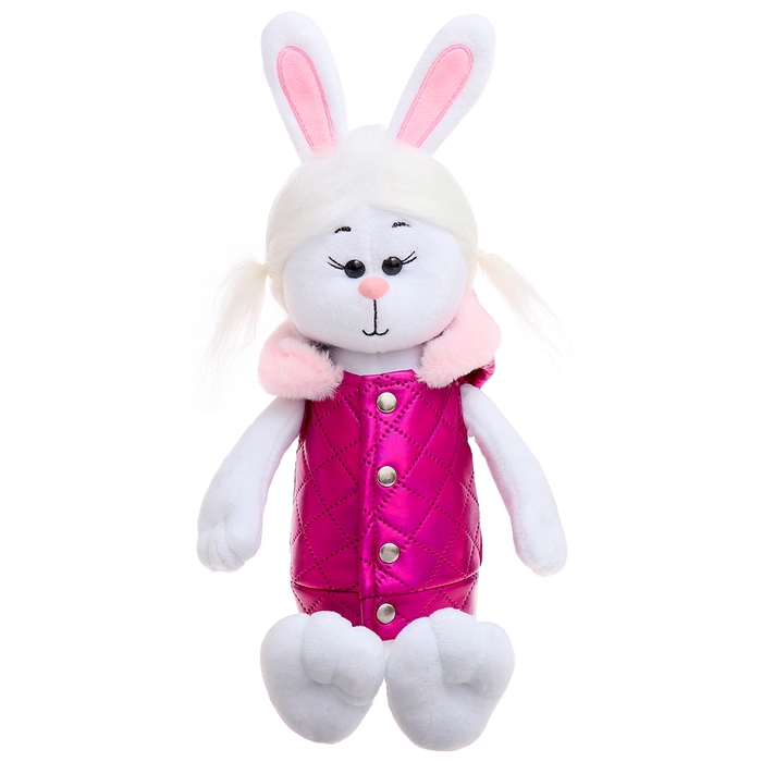 Мягкая игрушка «Зайка Зефирка в жилетке», 25 см