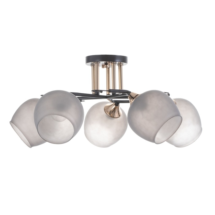 Люстра Люстра "Акапулько" 5х60Вт Е27 Коричневый, золото 48х28х24см