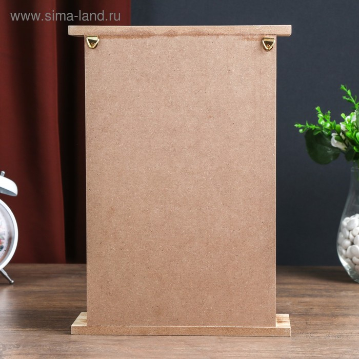 Ключница дерево 6 крючков с ящиком Ключница дерево 6 крючков с ящиком "Пальмовый лист и греческий узор" 29,5х21х8 см