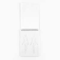 Скетчбук с шаблоном фигуры А5, 40 л «Девушка»