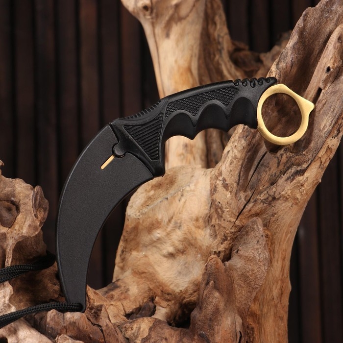 Нож-керамбит Нож-керамбит "Коготь орла" 20см, клинок 90мм/3,1мм, золотистый