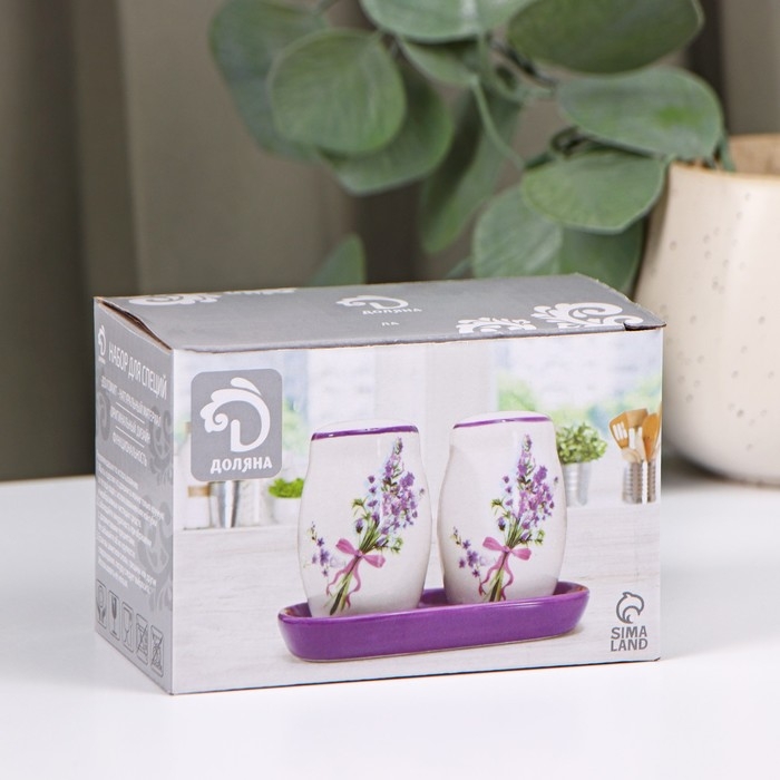 Набор для специй Доляна «Зайка», 2 предмета: солонка, перечница, 130 мл Набор для специй Доляна «Зайка», 2 предмета: солонка, перечница, 130 мл