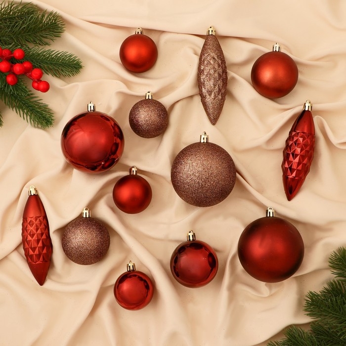 Набор украшений пластик 31 шт Набор украшений пластик 31 шт "Пласкетта" нежность, коричневый