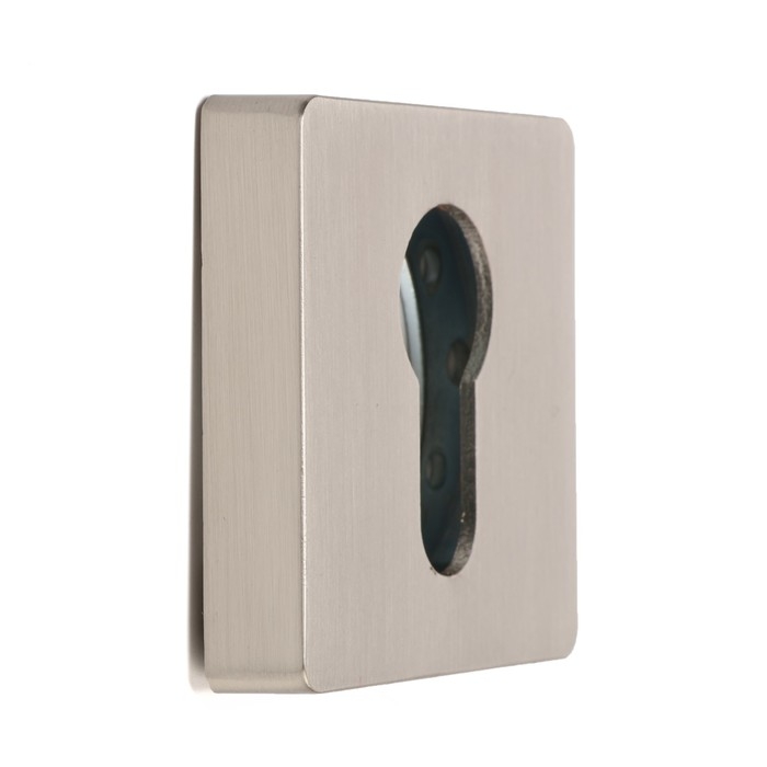 Накладка на цилиндровый механизм LOCKLAND, квадратная, цвет сатиновый никель, комплект.