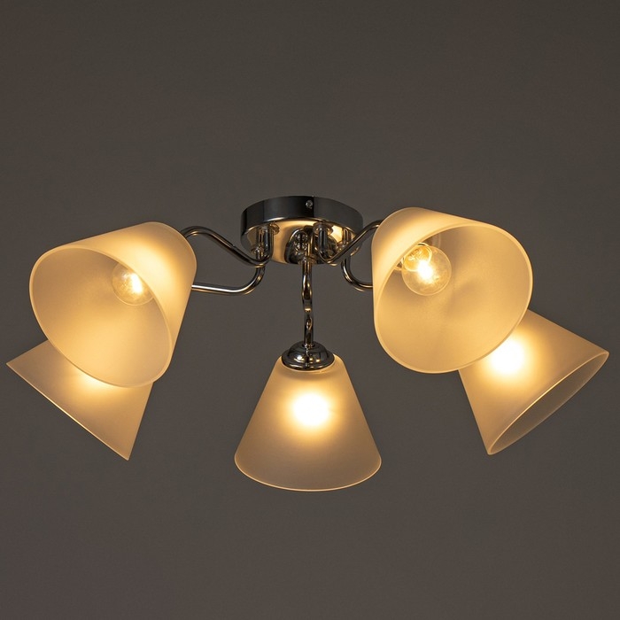 Люстра Люстра "Лорена" 5хЕ27 40Вт хром 55х55х36 см BayerLux