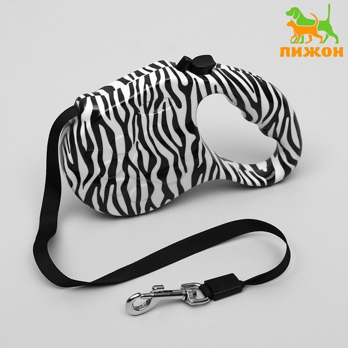 Рулетка  Рулетка "Лапа", 5 м, до 35 кг, принт зебра