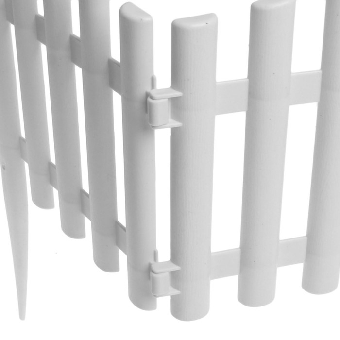 Ограждение декоративное, 30 × 300 см, 5 секций, пластик, белое, Greengo Ограждение декоративное, 30 × 300 см, 5 секций, пластик, белое, Greengo
