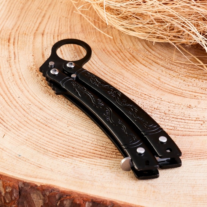 Нож-бабочка Нож-бабочка "Дракон" 16см, клинок 86мм/1мм