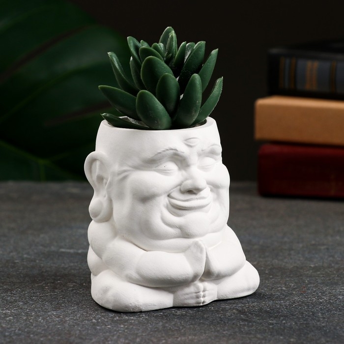 Фигурное кашпо  Фигурное кашпо "Будда" 8х8х7см