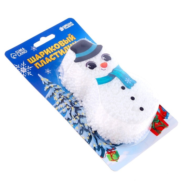 Новый год! Шариковый пластилин крупнозернистый «Снеговик», 6,3 г Новый год! Шариковый пластилин крупнозернистый «Снеговик», 6,3 г