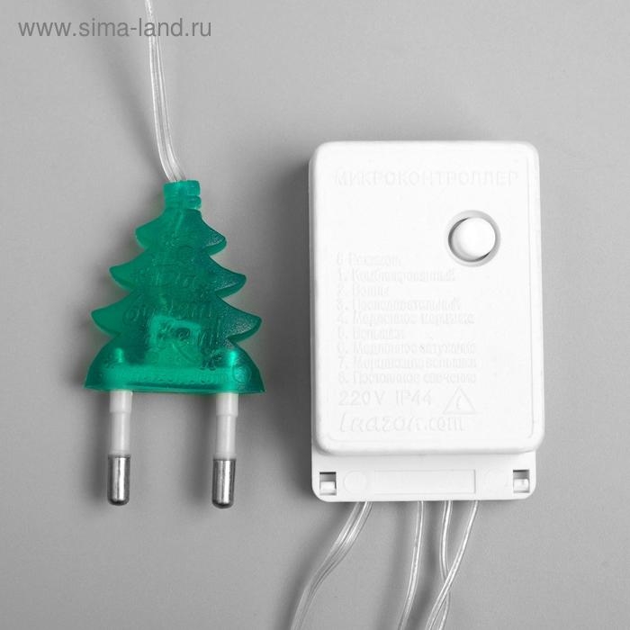 Гирлянда «Нить» 5 м с насадками «Ёжики цветные», IP20, прозрачная нить, 30 LED, свечение мульти, 8 режимов, 220 В Гирлянда «Нить» 5 м с насадками «Ёжики цветные», IP20, прозрачная нить, 30 LED, свечение мульти, 8 режимов, 220 В