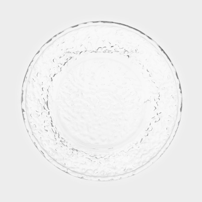 Тарелка стеклянная &laquo;Вулкан&raquo;, d=19,5 см, цвет прозрачный