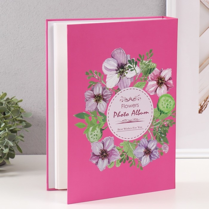 Фотоальбом на 200 фото 15х21 Фотоальбом на 200 фото 15х21 "Букет с лотосами" МИКС 33х23,5х5,5 см