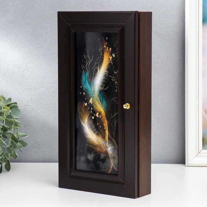 Ключница Ключница "Перья" венге 16х31 см МИКС