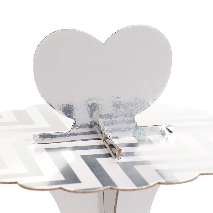 Подставка для пирожных «Зигзаги», серебро