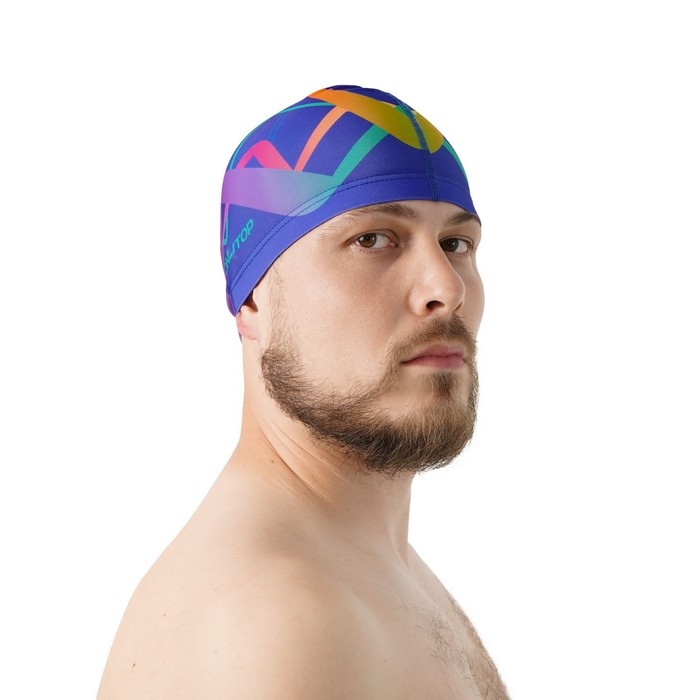 Шапочка для плавания взрослая ONLYTOP, тканевая, обхват 54-60 см Шапочка для плавания взрослая ONLYTOP, тканевая, обхват 54-60 см