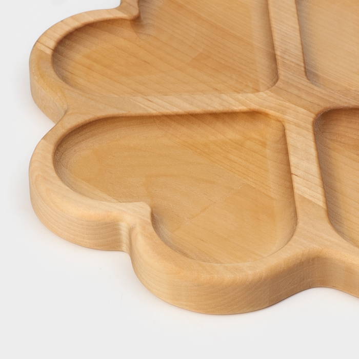 Менажница деревянная авторская Adelica «Сердце», 22×22×1,8 см, пропитана минеральным маслом, берёза Менажница деревянная авторская Adelica «Сердце», 22×22×1,8 см, пропитана минеральным маслом, берёза