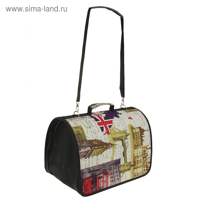 Сумка - переноска для животных  Сумка - переноска для животных "Лондон", 40 х 25 х 27 см, микс цветов