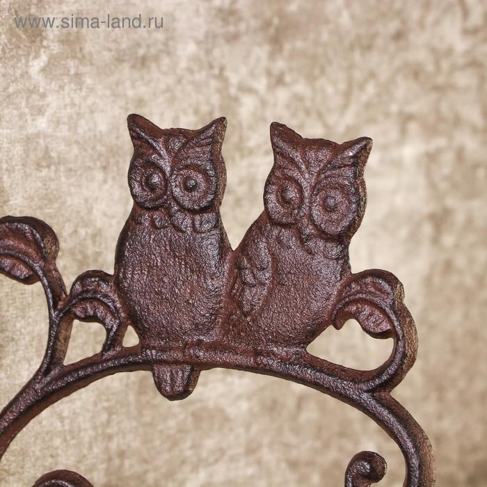 Колокол сувенирный металл  Колокол сувенирный металл "Два филина на ветке" 21х16х10 см