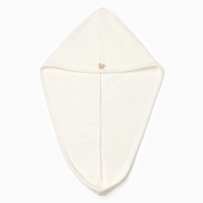 Чалма для сушки волос Этель, цв. молочный, 65*25 см, 100% п/э, 280 г/м2 Чалма для сушки волос Этель, цв. молочный, 65*25 см, 100% п/э, 280 г/м2