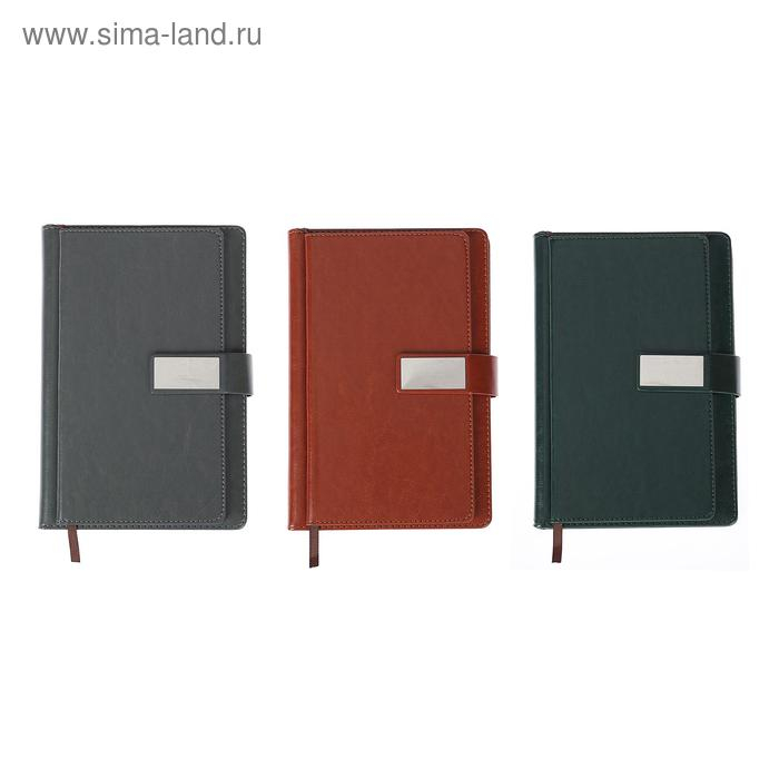 Ежедневник недатированный А5, 100 листов в клетку, с хлястиком, обложка пвх, МИКС Ежедневник недатированный А5, 100 листов в клетку, с хлястиком, обложка пвх, МИКС