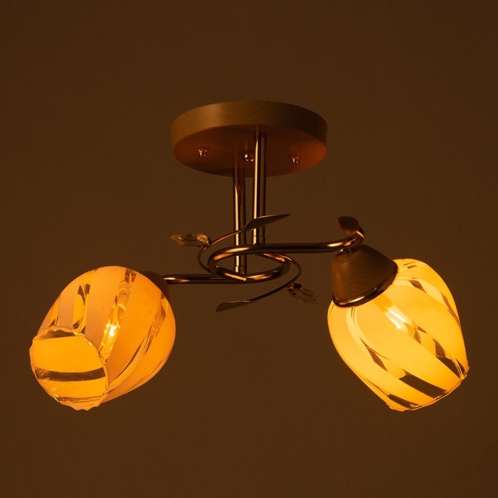 Люстра Люстра "Лепестки" 2x40Вт E27 золото 44х33х28 см