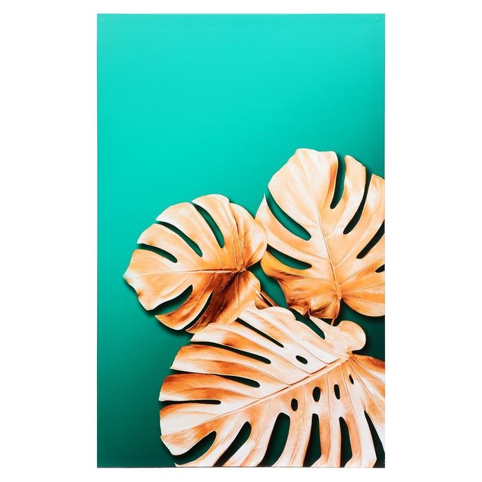 Картина на подрамнике Картина на подрамнике "Золотая монстера" 70*110