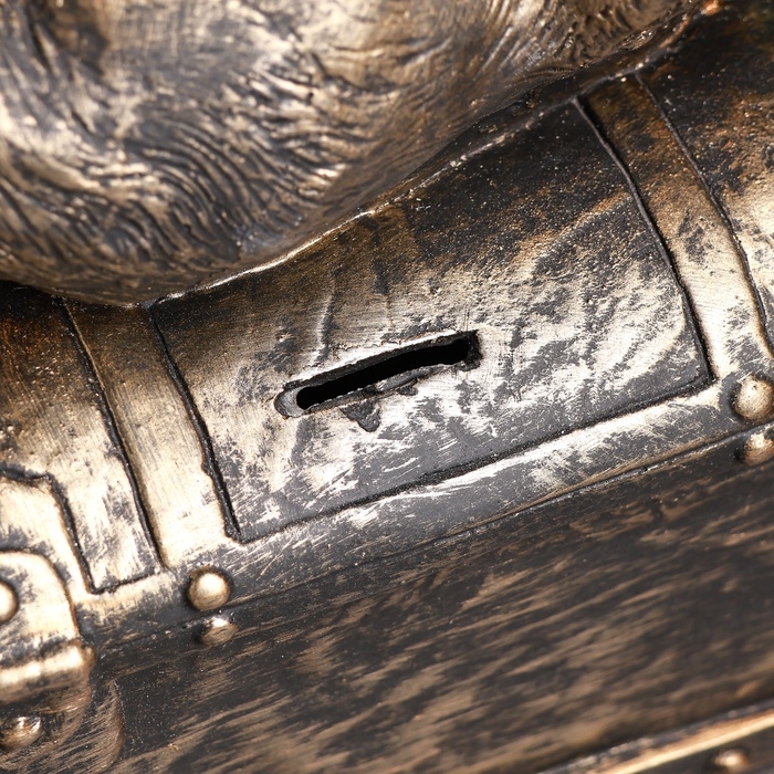 Копилка Копилка "Кот на сундуке" 23х13х22см, бронза