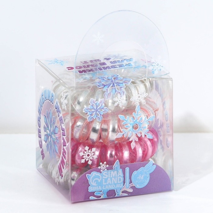 Резинки для волос новогодние «Исполнения желаний», на Новый год, набор, d = 35 см, 4 шт Резинки для волос новогодние «Исполнения желаний», на Новый год, набор, d = 35 см, 4 шт