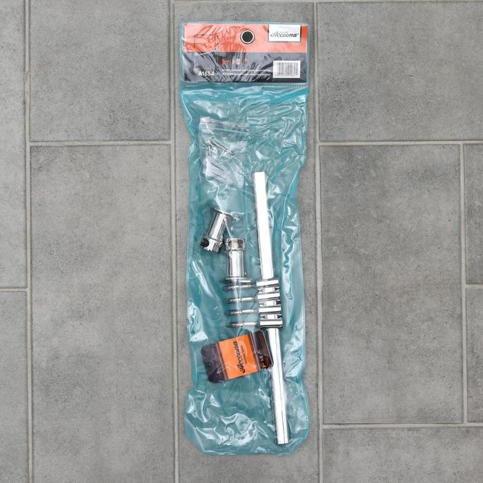 Крючок настенный на планке, двигающийся, Accoona A163-4, 4 шт, цвет хром Крючок настенный на планке, двигающийся, Accoona A163-4, 4 шт, цвет хром