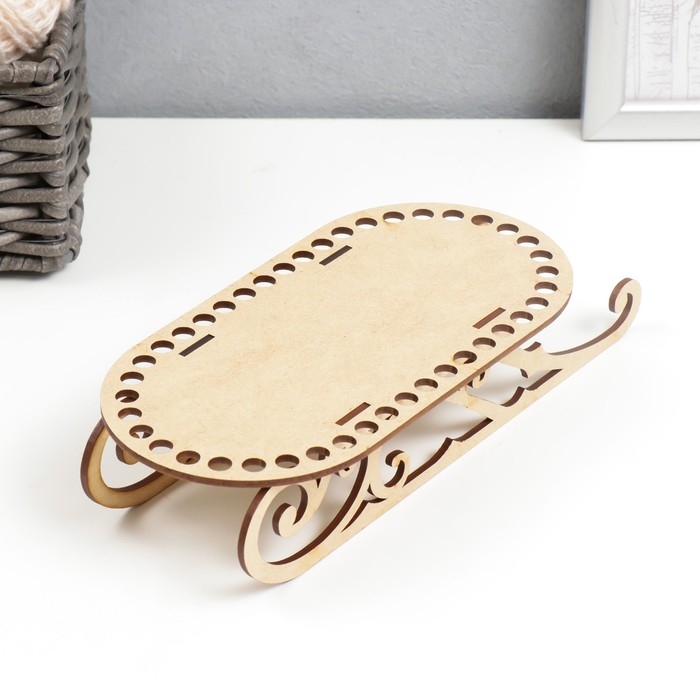 Заготовка для вязания Заготовка для вязания "Сани. Вид 4" набор 3 детали,донышко 20х10 см