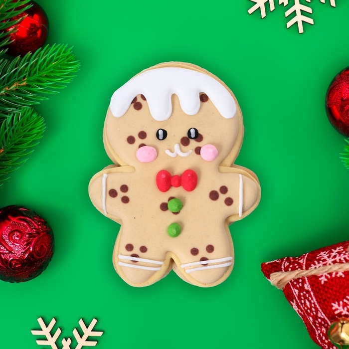 Новый год. Печенье ванильное Новый год. Печенье ванильное "Человечек" 40г(1кор=15шт)